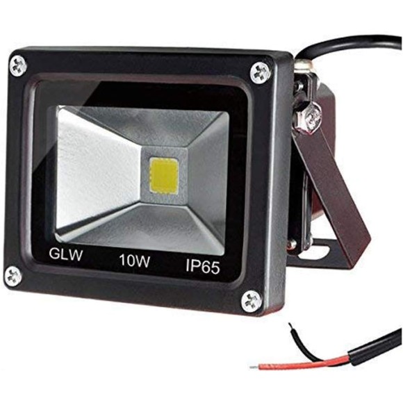 10w 12v Ac or Dc Warm White Led Flood Light Waterproof Outdoor Lights 750lm 80w Halogen Bulb Equivalent Black Case