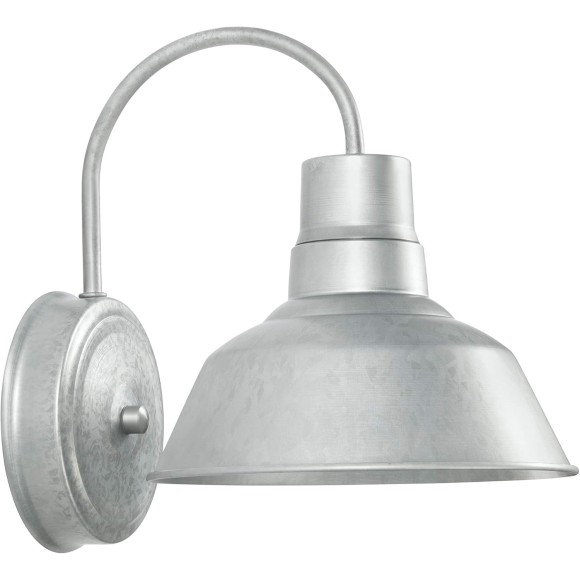 Galvanized Gooseneck LED Wall Sconce Barn Light Fixture - Industrial Antique Farmhouse Style - Vintage Patio Porch Wall Mount Light - Indoor/Outdoor - UL Listed - 9W 800lm Cool White (2PCK)