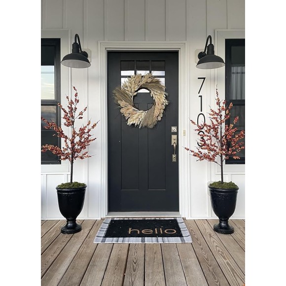 Westchester Barn Light | Outdoor Wall Mounted | 12 inch Dome | 23 inch Gooseneck| Warehouse Steel Light Made in America | Matte Black Exterior/Matte Black Interior