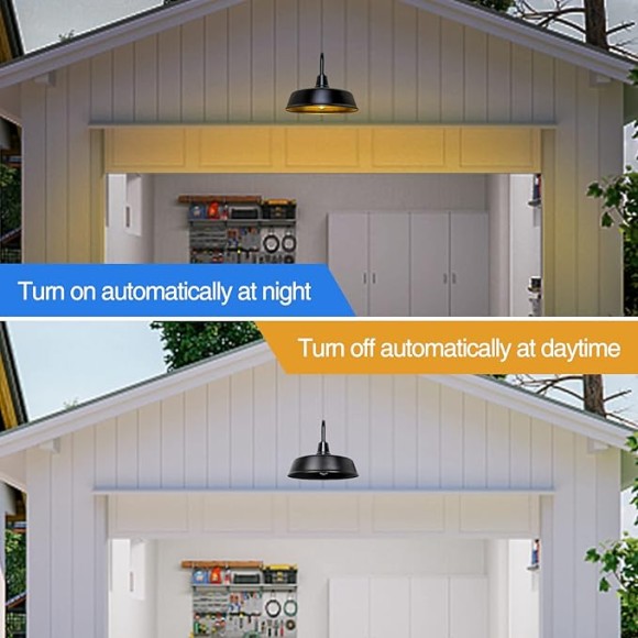 Barn Lights Outdoor Gooseneck Lighting, 18" Diameter Dusk to Dawn Exterior Lights for House, Farmhouse Lighting Fixtures with Photocell for Porch Garage (1, 18" Diameter)