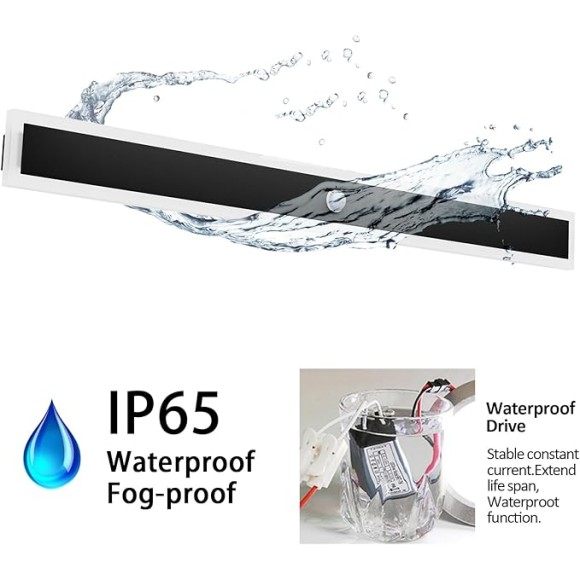 2 Packs Motion Black Outdoor Wall Light 39.4inch Modern LED Exterior Wall Sconce, Long LED Linear Exterior Lights 3000K for House Living Room Corridor