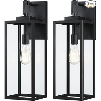 2 Pack 22&#34; Large Size Outdoor Wall Sconce,22 Inch Outdoor Wall Lantern Light for Garage Porch Light Extra Large Exterior Light Fixture for Porch Patio