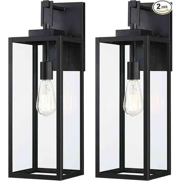 2 Pack 22&#34; Large Size Outdoor Wall Sconce,22 Inch Outdoor Wall Lantern Light for Garage Porch Light Extra Large Exterior Light Fixture for Porch Patio