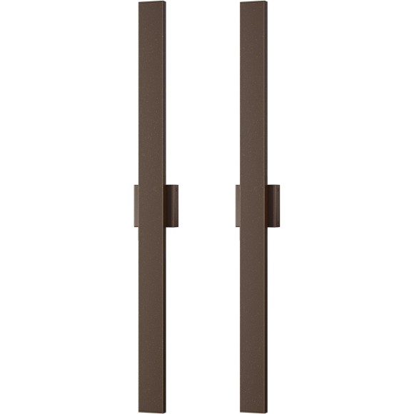 2 Pack Modern Outdoor Wall Lights Dimmable, 39.3" Rectangular Outdoor Wall Sconce, 3CCT, Iron & PC, IP65 Waterproof, Long Front Porch Light for Patio, Yard, Oil Rubbed Bronze